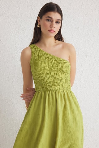 Robe asymétrique - Vert
