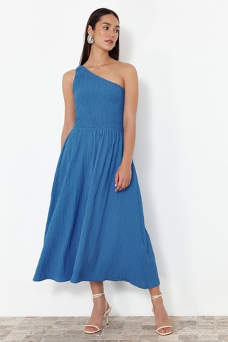 Robe asymétrique - Bleu