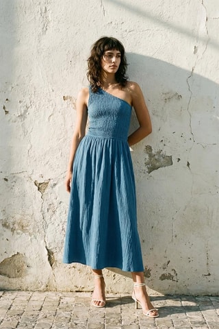 Robe asymétrique - Bleu