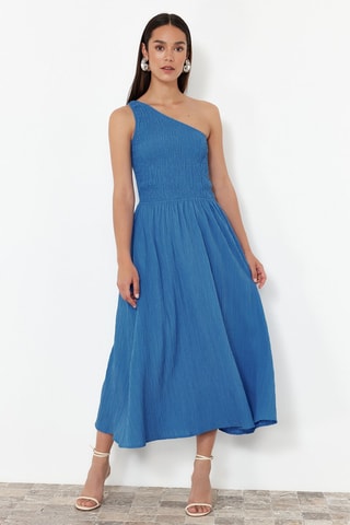 Robe asymétrique - Bleu