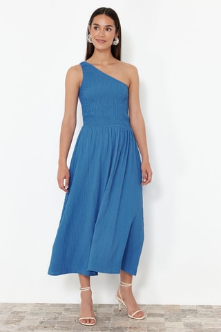 Robe asymétrique - Bleu