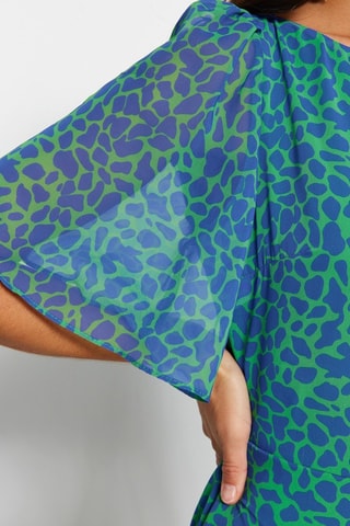 Robe midi - Bleu