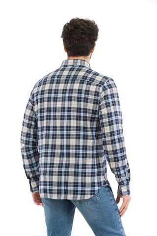 Chemise regular - Bleu et gris