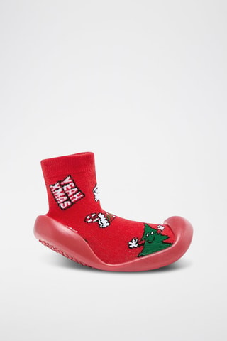 Tennis-chaussettes - Rouge