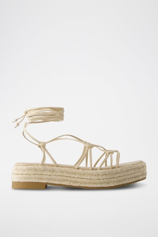 Spartiates plateformes - Beige