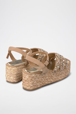Sandales compensées - Beige