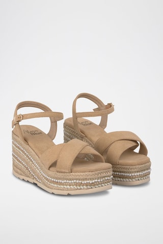 Sandales compensées - Beige