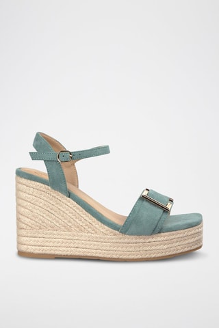 Sandales compensées - Turquoise