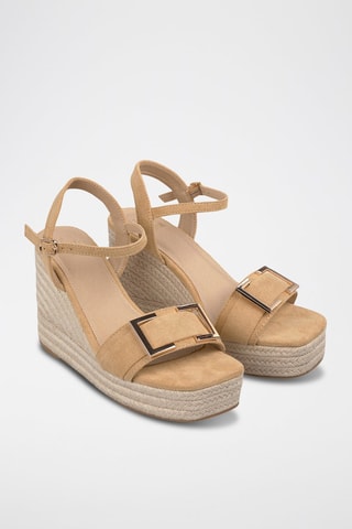 Sandales compensées - Beige