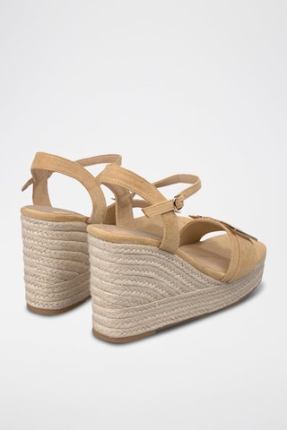 Sandales compensées - Beige