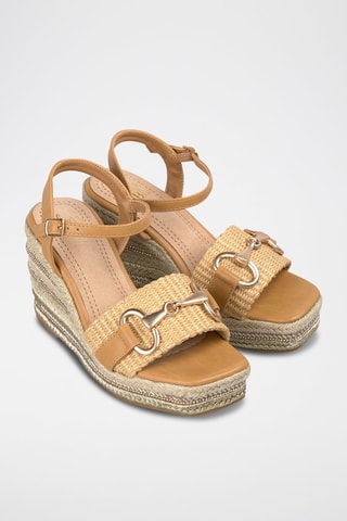 Sandales compensées - Beige