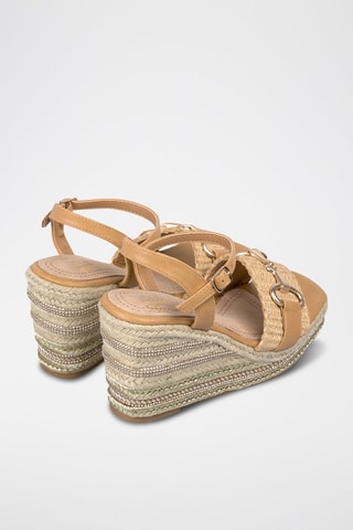 Sandales compensées - Beige