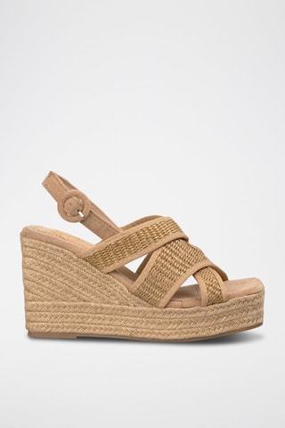 Sandales compensées - Beige