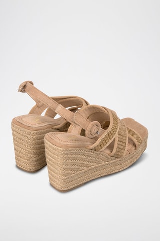 Sandales compensées - Beige