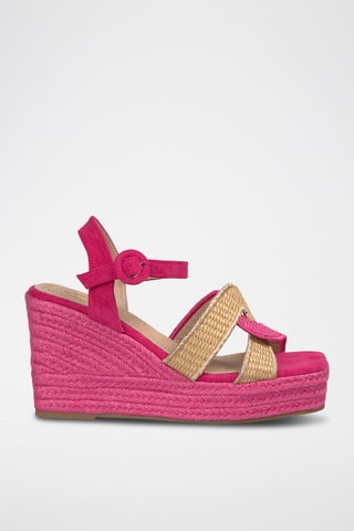 Sandales compensées - Fuchsia