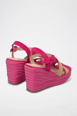 Sandales compensées - Fuchsia