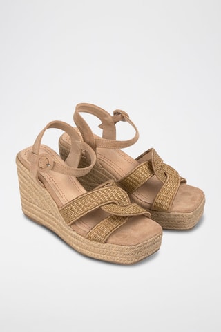 Sandales compensées - Beige