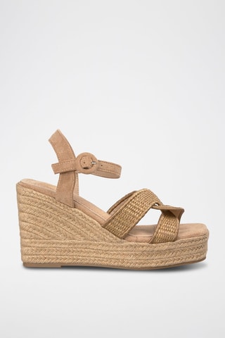 Sandales compensées - Beige