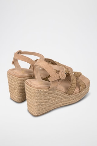 Sandales compensées - Beige
