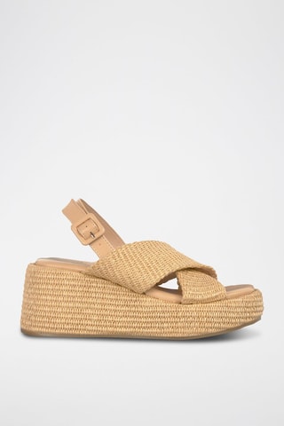 Sandales compensées - Beige