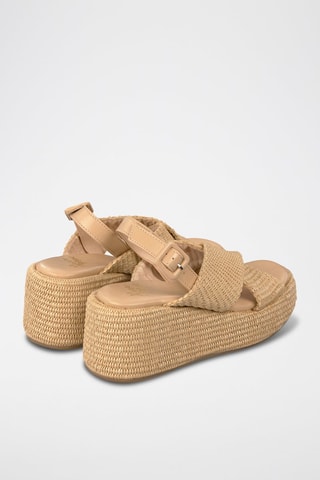Sandales compensées - Beige