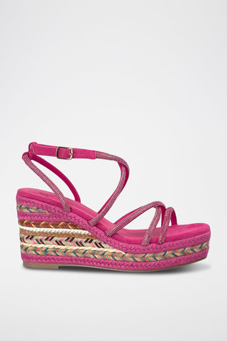 Sandales compensées - Fuchsia