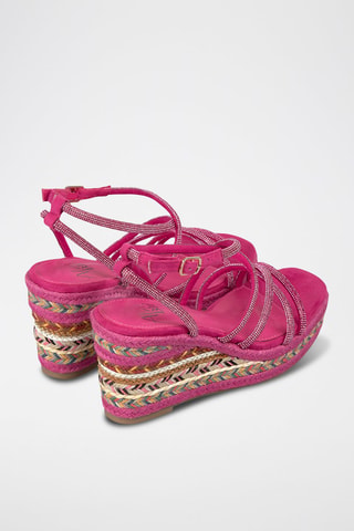 Sandales compensées - Fuchsia