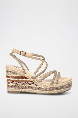 Sandales compensées - Beige