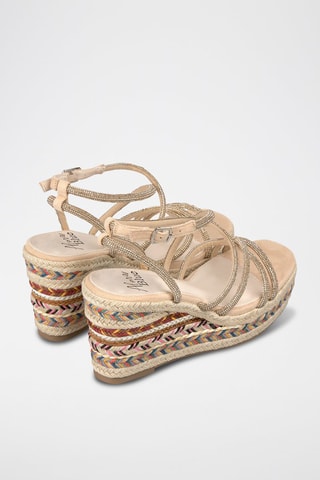 Sandales compensées - Beige