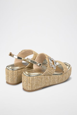 Sandales compensées - Beige