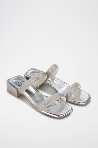 Mules à talons - Argenté