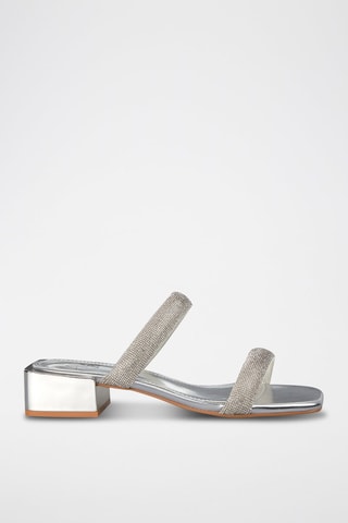 Mules à talons - Argenté