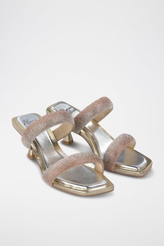 Mules à talons - Doré