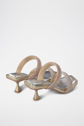Mules à talons - Doré