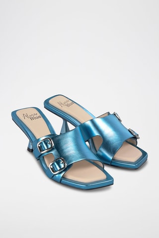 Mules à talons - Ciel