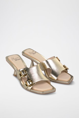 Mules à talons - Doré