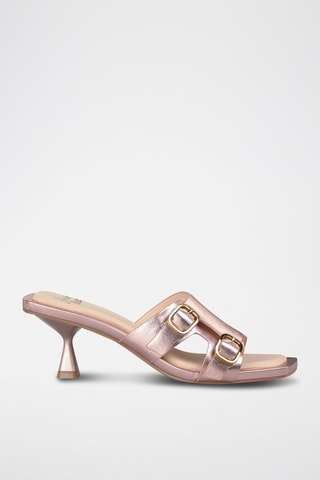 Mules à talons - Doré rose