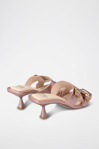 Mules à talons - Doré rose