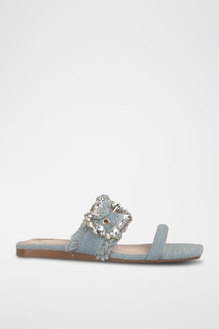 Mules en jean - Ciel