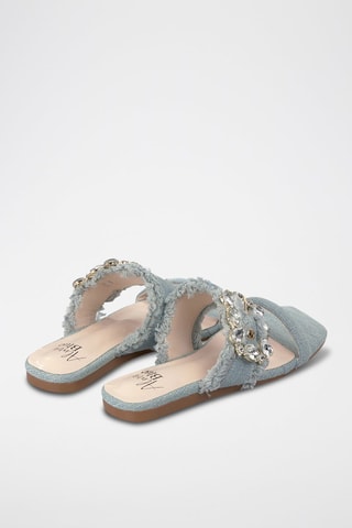 Mules en jean - Ciel