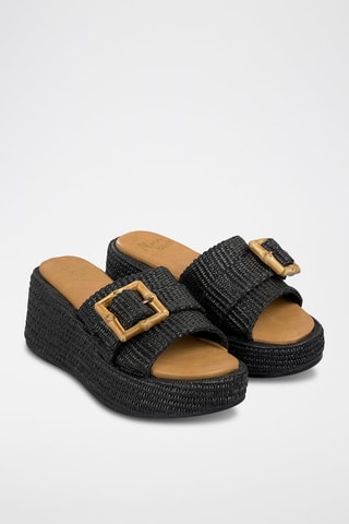 Mules compensées - Noir