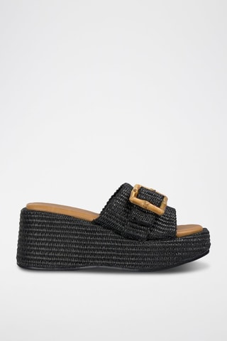 Mules compensées - Noir