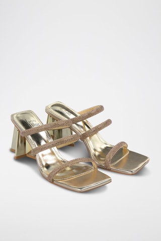 Mules à talons - Doré