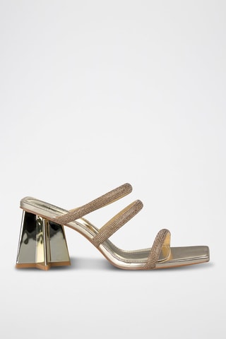 Mules à talons - Doré