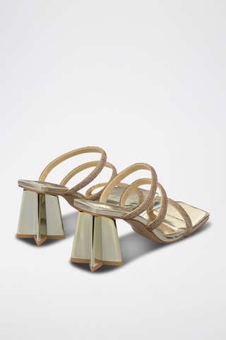 Mules à talons - Doré