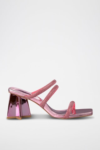 Mules à talons - Fuchsia