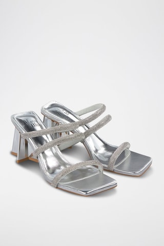 Mules à talons - Argenté