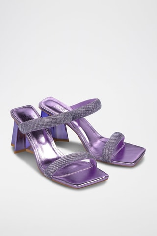 Mules à talons - Violet