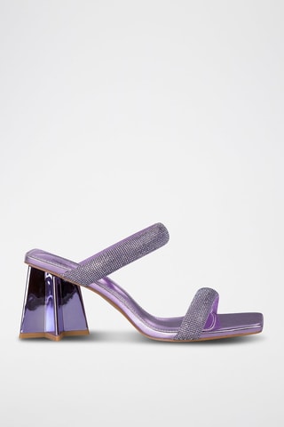 Mules à talons - Violet