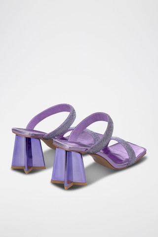 Mules à talons - Violet